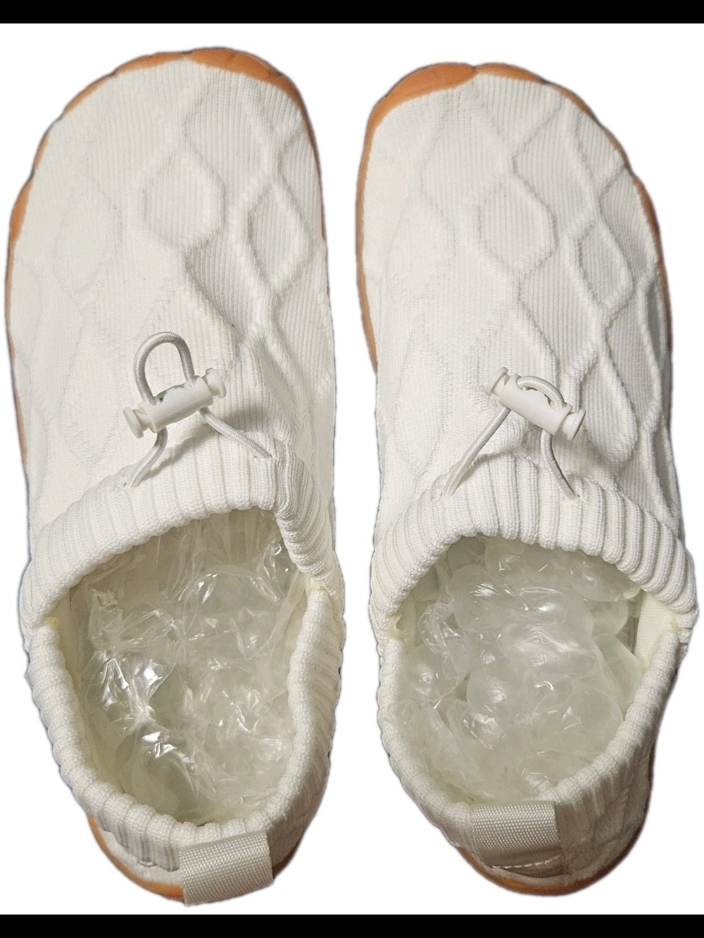 WateLves Barefoot Minimalist Walking Shoes - White Knit - Womens 9.5